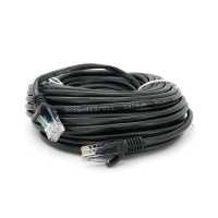Патч-корд литой RITAR, CCA, UTP, RJ45, Cat.5e, 15m, черный Q100