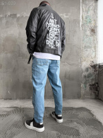 Шкіряна куртка (косуха) - чорний колір - 51-029