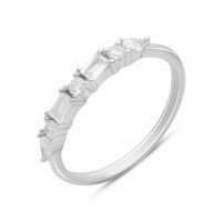 Серебряное кольцо CatalogSilver с фианитами, вес изделия 1,16 гр (2186007) 16 размер