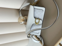 Сумка Coach Tabby біло-пудровий гладкий