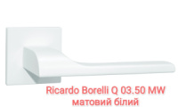 Дверна ручка Ricardo Borelli Q 03.50 MW мат білий АКЦІЯ безкоштовна доставка від 3 шт.*