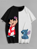 Футболка оверсайз Ліло и Стіч - комбінований - 57-503