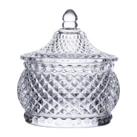 Конфетница стеклянная c крышкой Ø 8 см круглая HP-YH-4