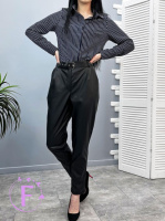 Прямі брюки з екошкіри «Arden» оптом | Розпродаж моделі 42, Чорний