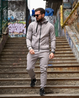 Зимний спортивный костюм на флисе HAMMER grey ПП8026