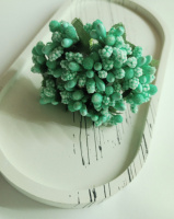 Тычинки «незабудка» на проволоке с листиками. Цена за букетик. Цвет - ментол.