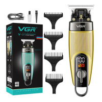 Машинка для стрижки волос VGR V-975 триммер для бороды и усов. Цвет: золотой