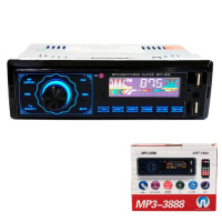 Автомагнитола MP3 3888 ISO 1DIN FM тюнер 4х50W сенсорный дисплей черный, Блютуз bluetooth магнитола