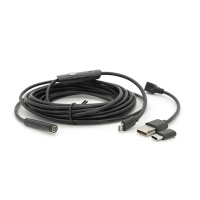 Универсальный эндоскоп 3в1 (USB/MicroUSB/Type-C) для смартфона/ПК, камера 5.5мм, мягкий кабель 5м, с LED-подсветкой, IP67