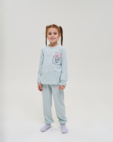 Піжама для дівчинки зі штанами - в рубчик - Ведмедик в кишені    8-9, 10-11, 12-13, 14-15 років