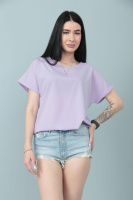 Літня блузка футболка вільного крою «Moment» оптом | Норма і батал 46-48, Лавандовий