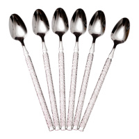 Набор десертных ложек 6 штук из нержавеющей стали 20 (см) Серебро HP-8-38