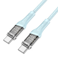 Кабель Hoco U111 Type-C to Type-C PD 60W 1.2m blue