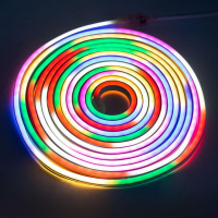 Неоновая лента светодиодная Разноцветная «Rope Light» 5м, гибкий неон - лед подсветка (LED стрічка)