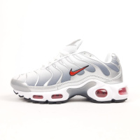Nike Air Max Plus TN білі з червоним та сріблом
