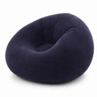 Надувне крісло-мішок Inflatable Sofa чорне • М’яке надувне крісло-пуф 110х110х85 см для дому, дачі, відпочинку та пікніка