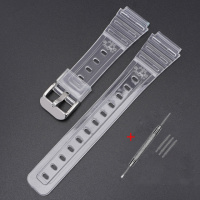 Ремінець для Casio F-91W Jelly Transp SI прозорий полімерний для моделей F-84, F-94, F-105, AE1300