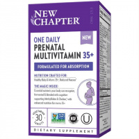 Ежедневные Мультивитамины для беременных, One Daily Prenatal Multivitamin 35+, New Chapter, 30 таблеток