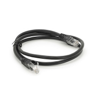 Патч-корд литой RITAR, UTP, RJ45, Cat.6, 1m, черный, Cu (медь)