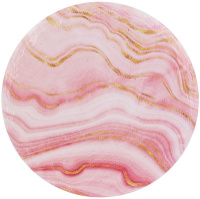 Подставка под горячее керамическая «Golden Pink Marble» Ø16см на пробковой основе