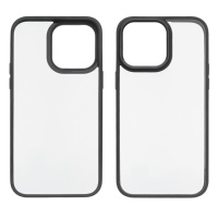 Чехол Aluminum Camera Frame для Apple iPhone 14 Pro Max color  01 черный Люкс