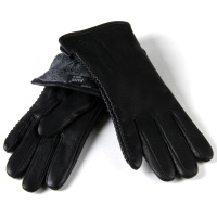 PODIUM Перчатка Женская кожа-олень Paidi 208-2 black махра Распродажа