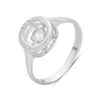 Серебряное кольцо CatalogSilver с фианитами, вес изделия 2,19 гр (2186700) 19 размер
