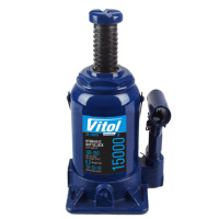 Домкрат гидравлический бутылка.15 т высота подъема 185-350 мм Vitol DB-15002H
