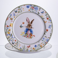 Набір обідніх тарілок пасхальних Garden Rabbits порцелянові 25 см HP-7323-5A