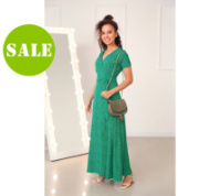 Літня довга сукня з короткими рукавами «Lia» оптом | Розпродаж моделі