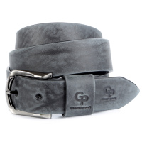 Элитный мужской кожаный ремень под джинсы GRANDE PELLE 00973