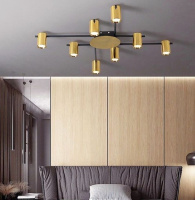 Люстра потолочная на 8 лампочек 26344 Черный 20х90х90 см.