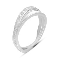 Серебряное кольцо CatalogSilver с емаллю, фианитами, вес изделия 3,38 гр (2180784) 17.5 размер