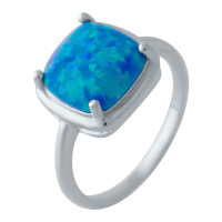 Серебряное кольцо CatalogSilver с опалом, вес изделия 3,3 гр (2028864) 17 размер