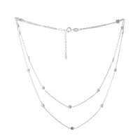 Серебряное колье CatalogSilver с без камней, вес изделия 5,84 гр (2053057) 450500 размер