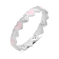 Серебряное кольцо CatalogSilver с емаллю, фианитами, вес изделия 1,73 гр (60002261) 18 размер