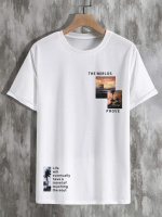 Біла чоловіча футболка з ДТФ (короткий рукав)