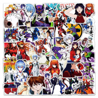 Стикеры виниловые с аниме Evangelion 50 шт