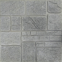 Самоклеящаяся декоративная 3D панель камень серебро 700х700х6мм (153) SW-00000187