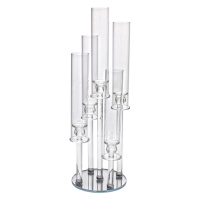Подсвечник стеклянный на 5 свечей 20×72.5 см подсвечник декоративный прозрачный на ножке HP-4-64
