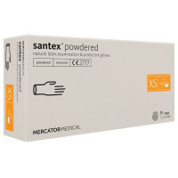 Перчатки латексные опудренные Santex, 100 шт. S