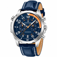Чоловічий годинник Pagani Design PD-1811 Blue-Silver з хронографом та сапфіровим склом
