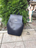 Синій рюкзак ZARA з екошкіри, дорогий турецький матеріал (1030)