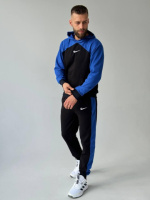 Чоловічий спортивний костюм Nike чорний з синіми вставками