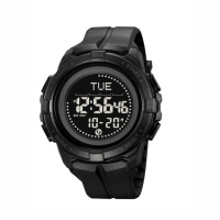 Чоловічий спортивний годинник Skmei 2564BK Black з компасом, крокоміром та вологозахистом 5 ATM