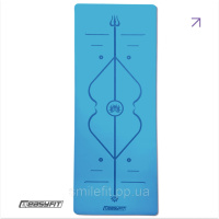 Килимок для йоги професійний EasyFit Pro каучук 5 мм Блакитний