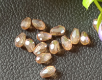 Хрустальные бусины «капля» Размер-  4*6 мм. Цвет - шампанское. Цена указана за 1 шт