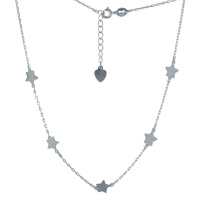 Серебряное колье CatalogSilver с без камней, вес изделия 2,21 гр (2005773) 400450 размер