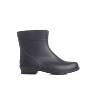 Напівчоботи ПВХ ЛЮКС Чорні на чорній підошві жіночі