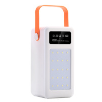 Корпус Multi-powerbank S28, под элементы 18650 до 28 шт, 22.5W, с фонарём, белый